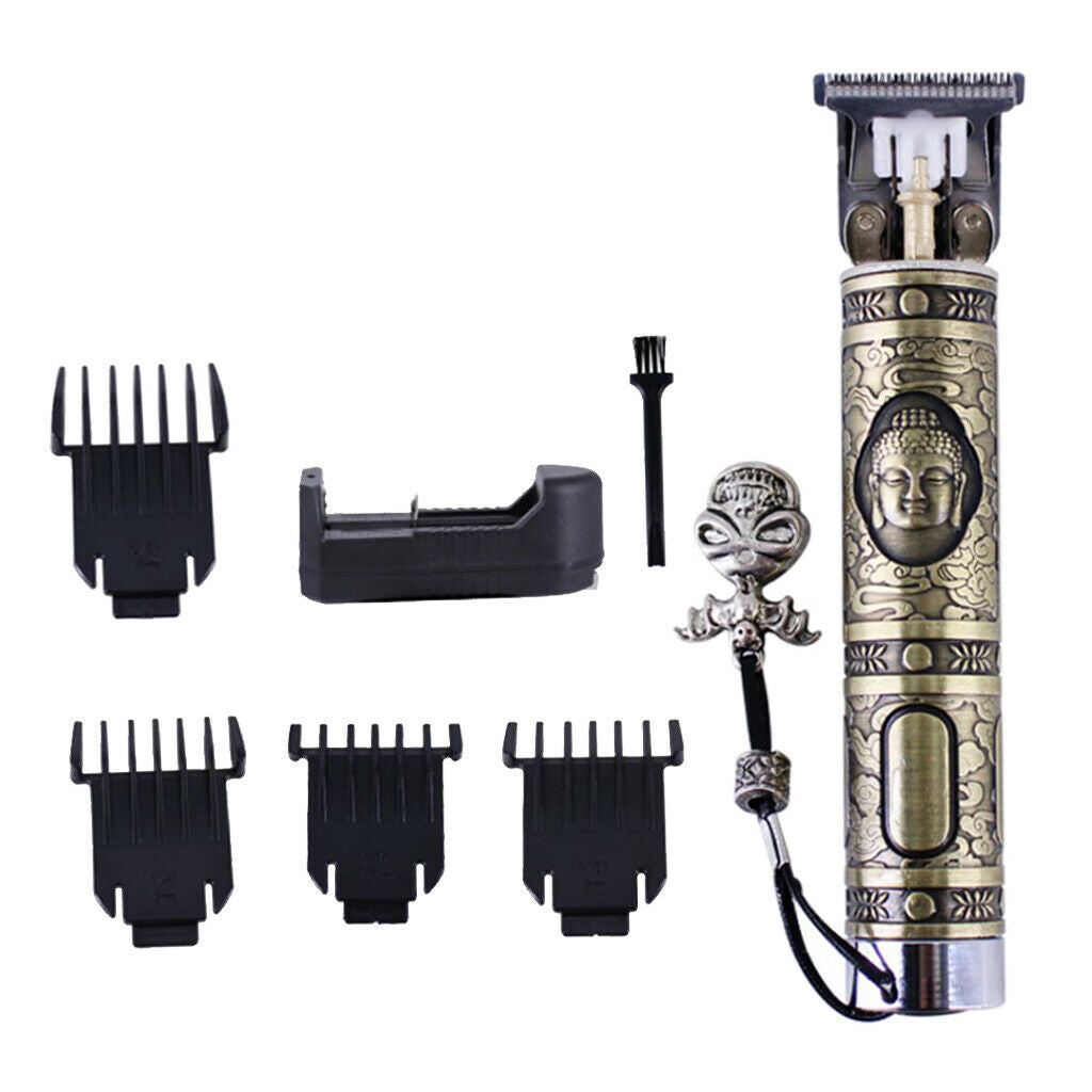 Electric USB Trimmer Boys Men's Clipper Kit with Guide Combs Household