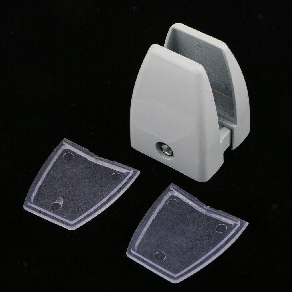 4x Aluminum Alloy Office Desktop Screen Baffle Partition Clamp Clip Brackets