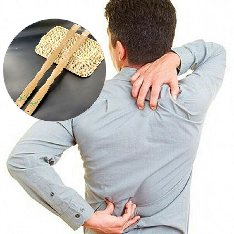 1x Durable Bamboo Massager Back Scratcher Wooden Body Roller Stick Backsc.l8