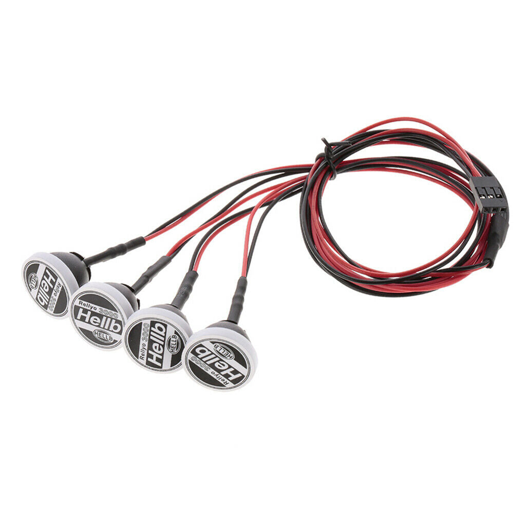 4pcs 1:10 RC Car LED Lights for   Hsp Redcat   Axial scx10 D90 Hpi