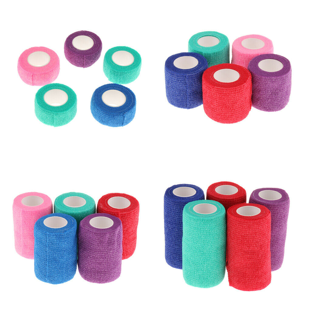 10pcs Pet Non Woven Vet Wound Cohesive Bandage Cat Vet Easy to Take Off L/S