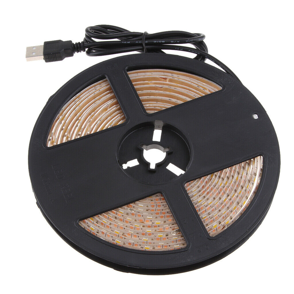 DC 5V USB RGB 60SMD/M Waterproof LED Strip Light TV Back Lighting Kit 5Meter