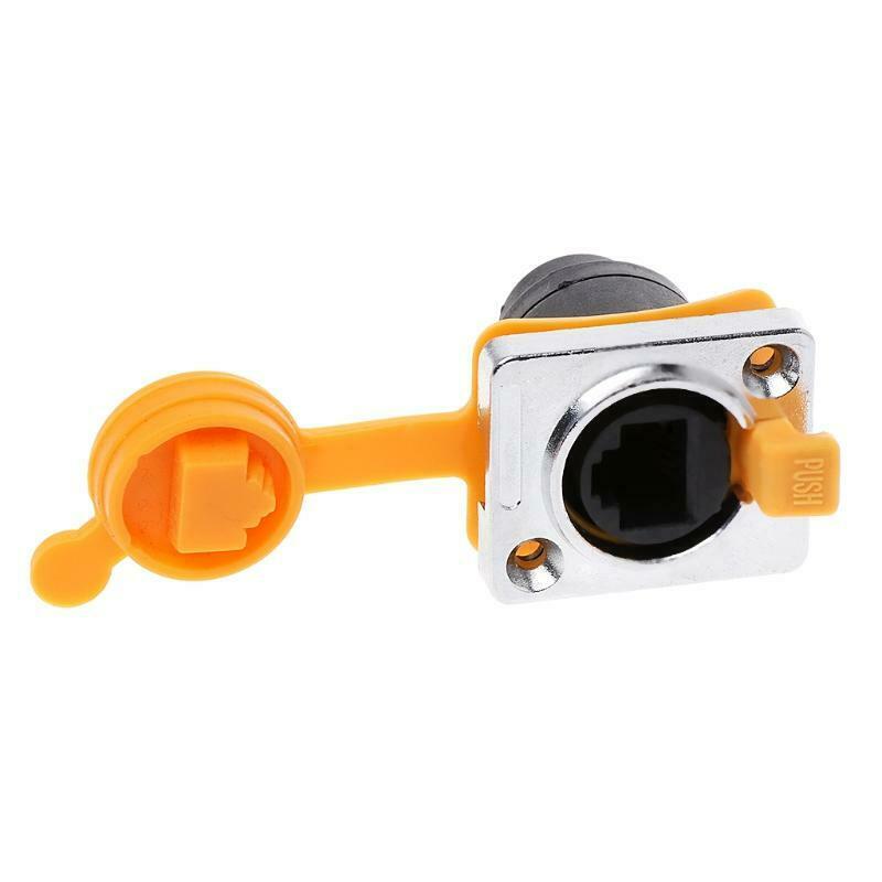 RJ45 Waterproof Connector Sockets LED Display Aignal Self-locking Plug Connector