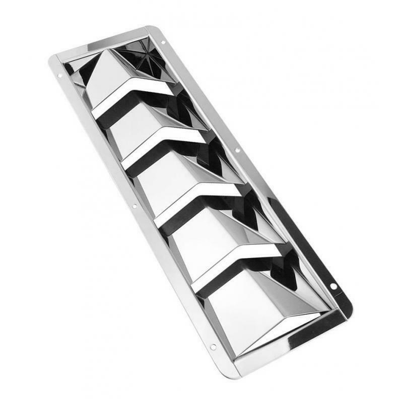 2X Louver Vent 5-Slot Ventilation Air Vent Grille Cover Yacht Stainless Steel