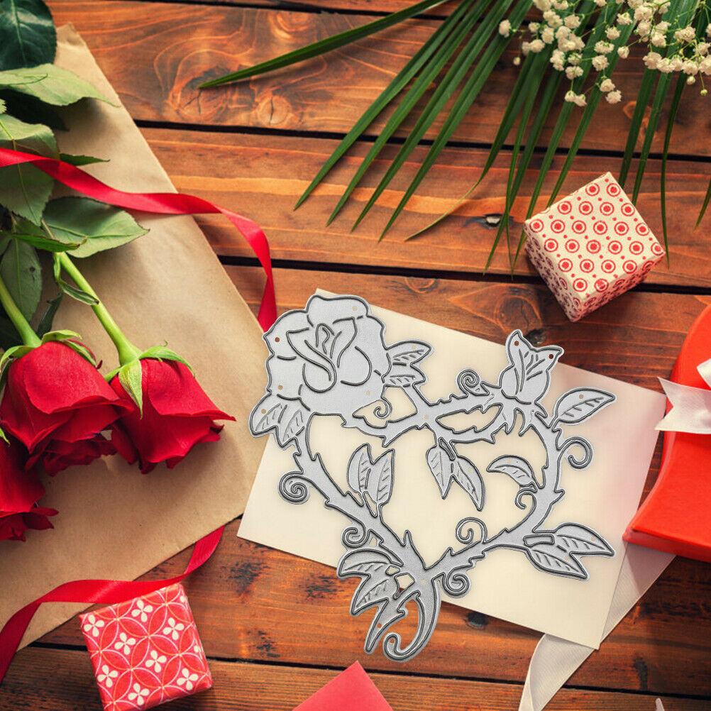 Heart Rose Metal Cutting Dies Embossing Stencils for Craft Card Album Decorative