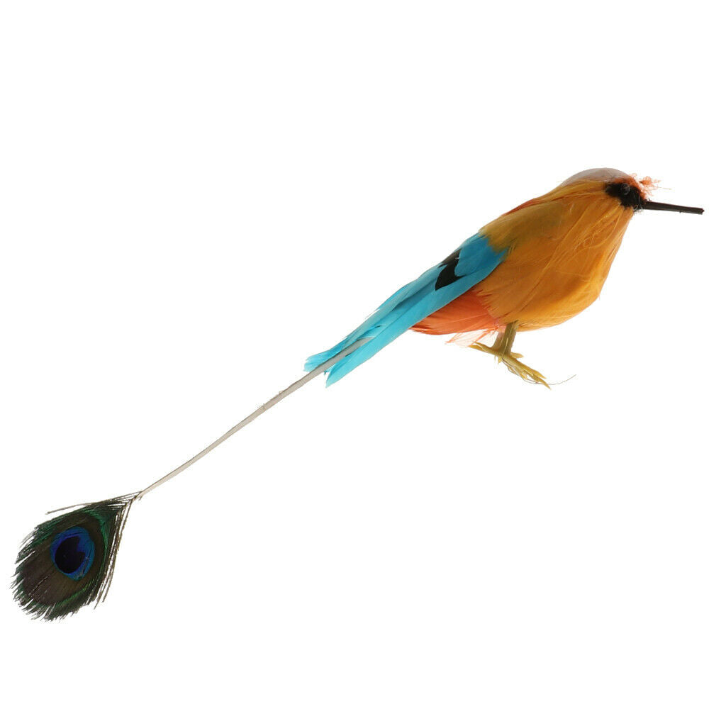 Realistic Nature Animal Artificial  Bird Statue Home Wedding Decor Crafts - F