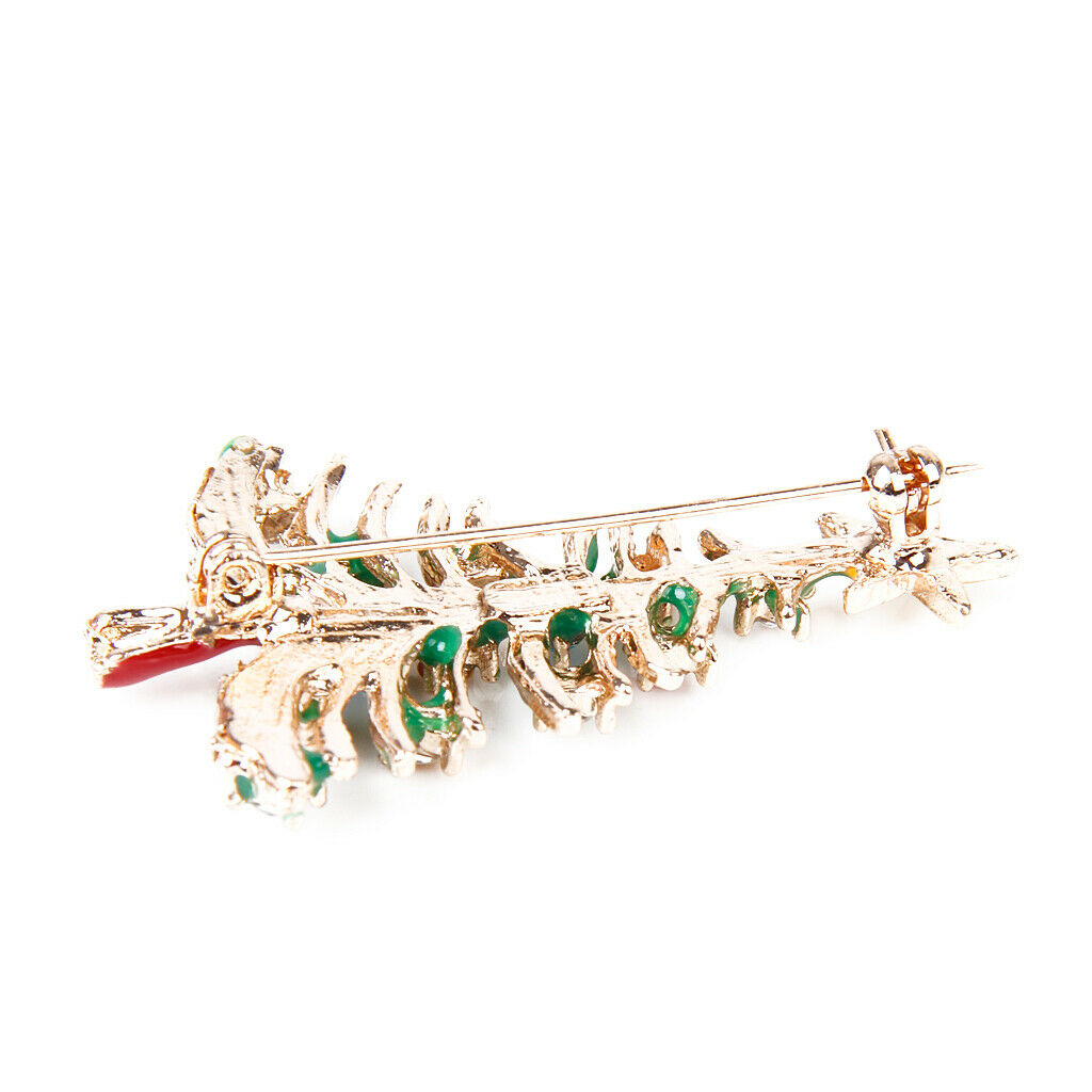 Sparkling Multicolored Crystal Rhinestone Tree Brooch Pin Jewelry Gift