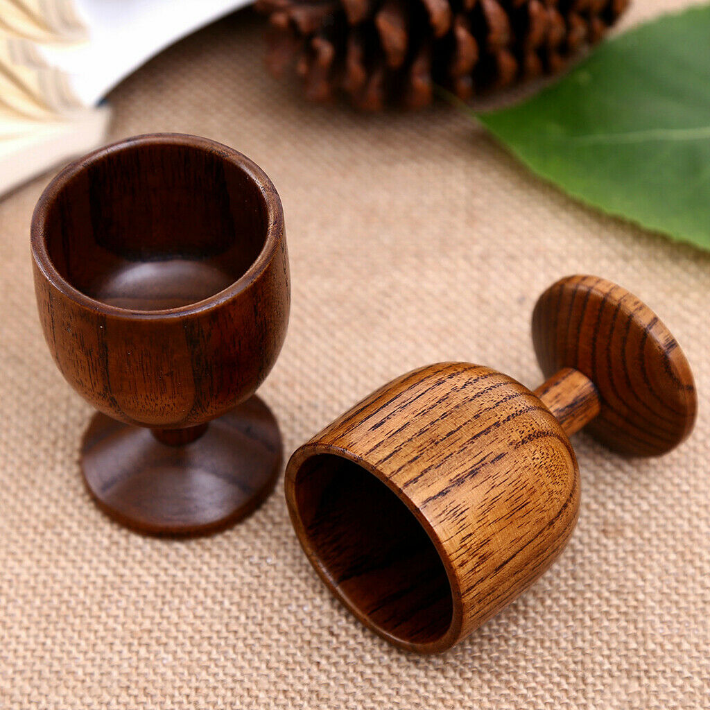 Wooden cup red wine cup Primitive Handmade Coffee Cup Handcrafted 7cm