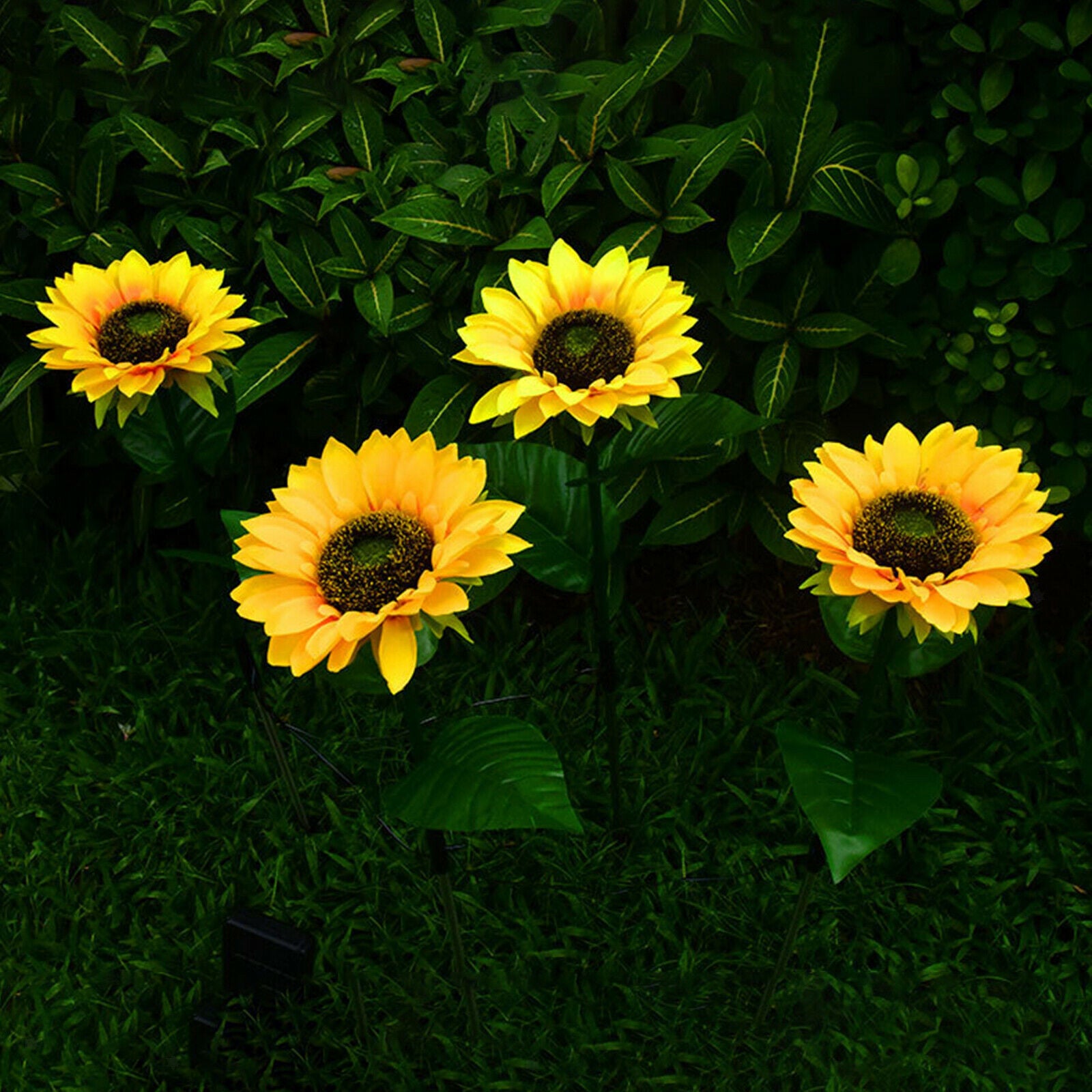 Waterproof Solar Flower-shaped Light Stake Lamp Night Scene Patio for Garden