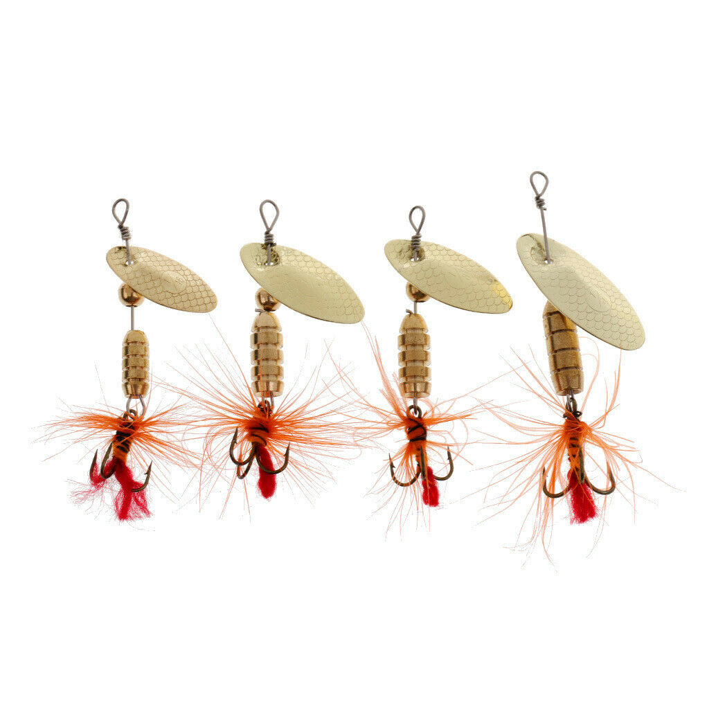 Spoon Baits Spinners Fishing Lure Metal Sequins With Treble Hook