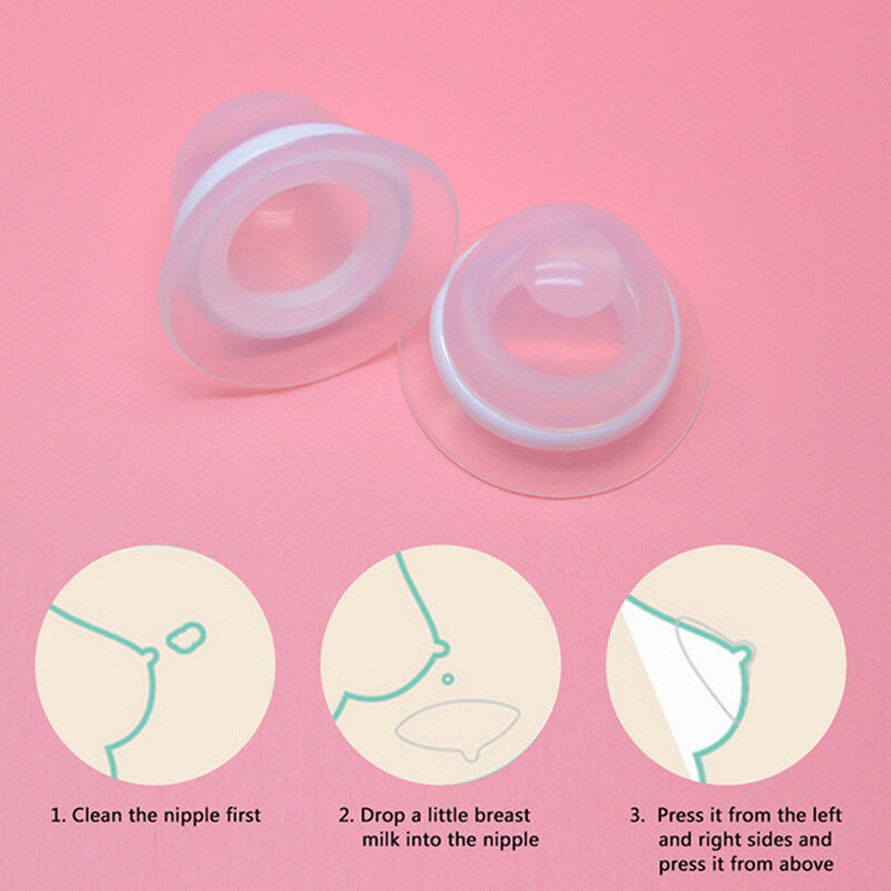 1pair sexy silicone puffy nipples craternipple corrector vacuum sucker withbo DD