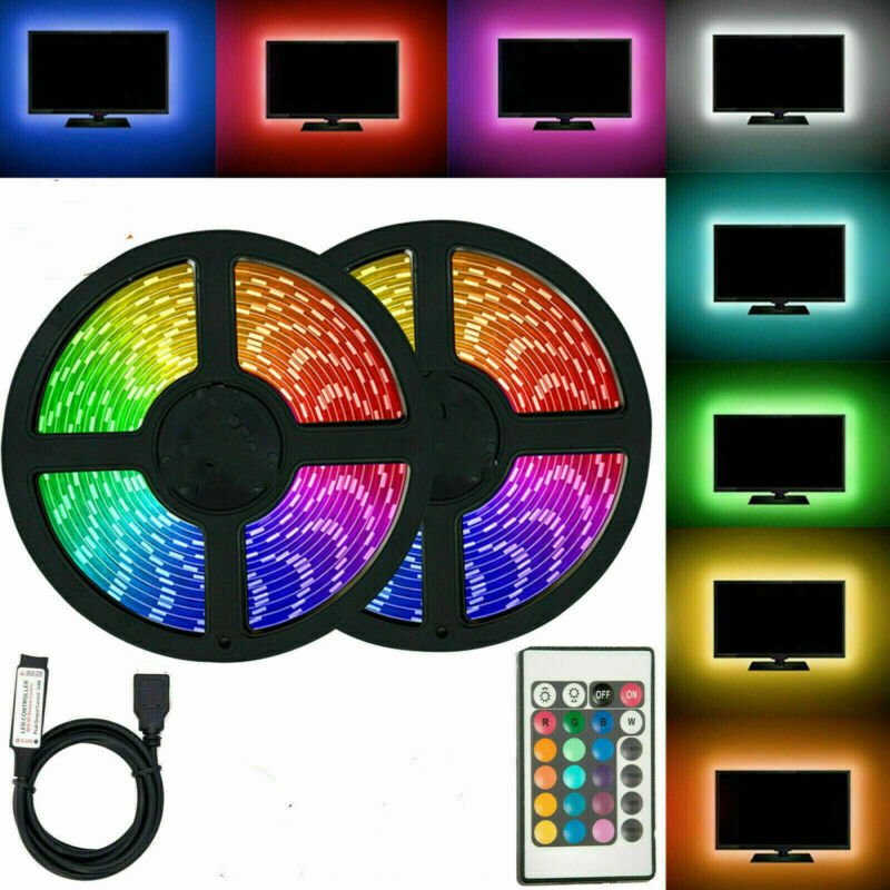 LED Strip Light Waterproof IP65 5M 12V 24key IR Controller Adapter 5050 RGB New