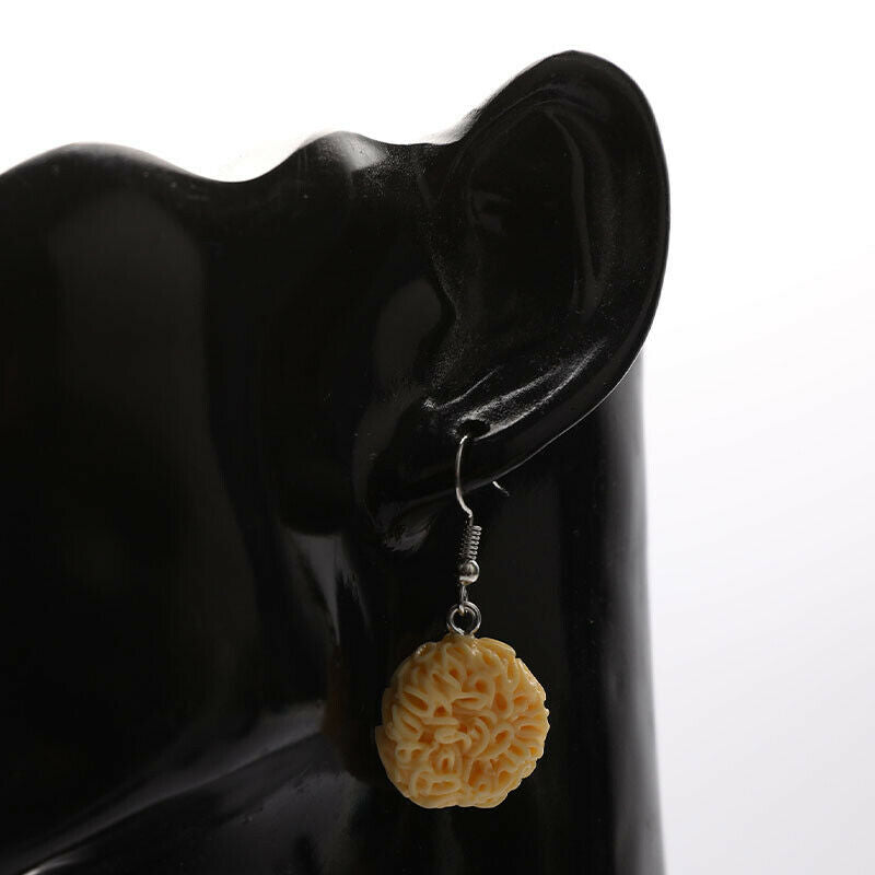 Personality Creative Instant Noodles Drop Earrings Funny Jewelry Party Ea.l8