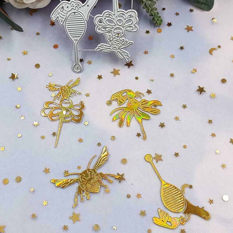 Bee Metal Cutting Dies Stencil DIY Scrapbooking Album Paper Card Template Mold