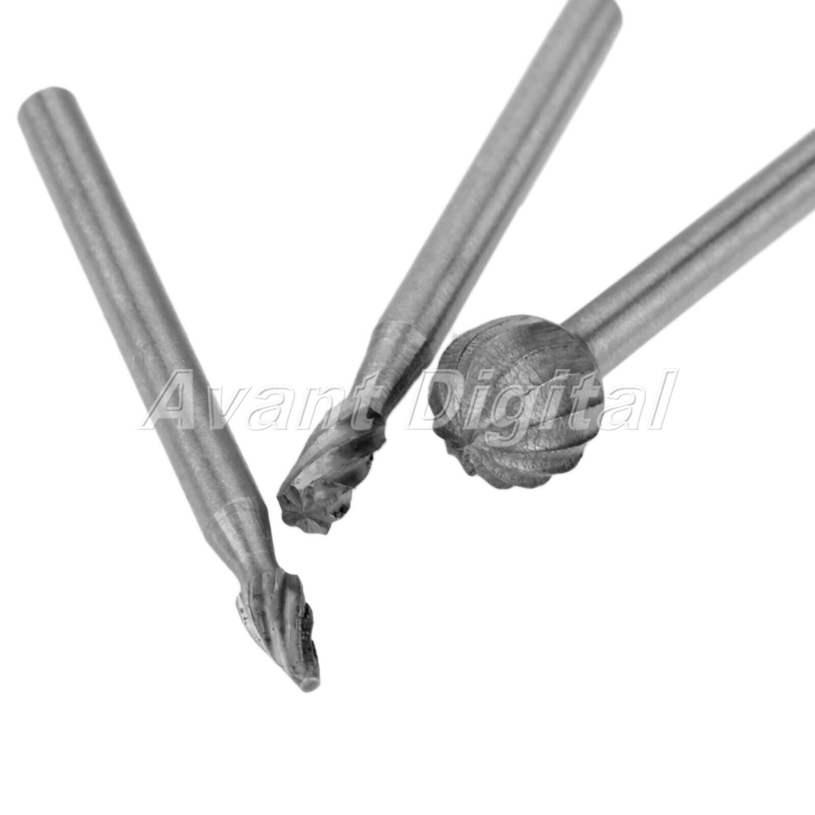 20pcs HSS HSS Router Bits Files Wood Cutter Burr Milling Engraving Rotary Tool