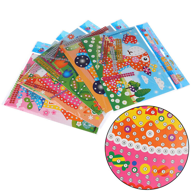 2Pcs DIY Diamond Handmade Stickers Crystal Paste Painting Mosaic Puzzle T.l8