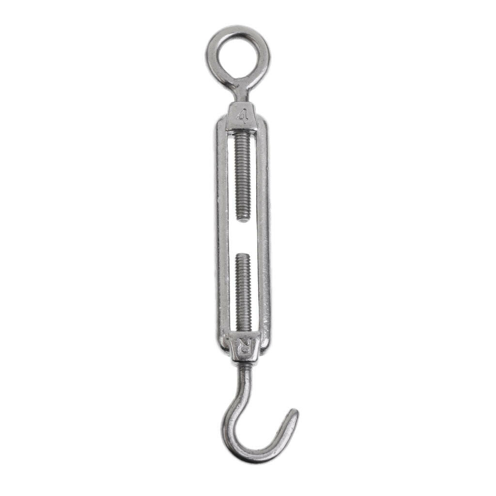 5pack Stainless Steel Hook Eye Turnbuckle Open Body Wire Rope Tension M4