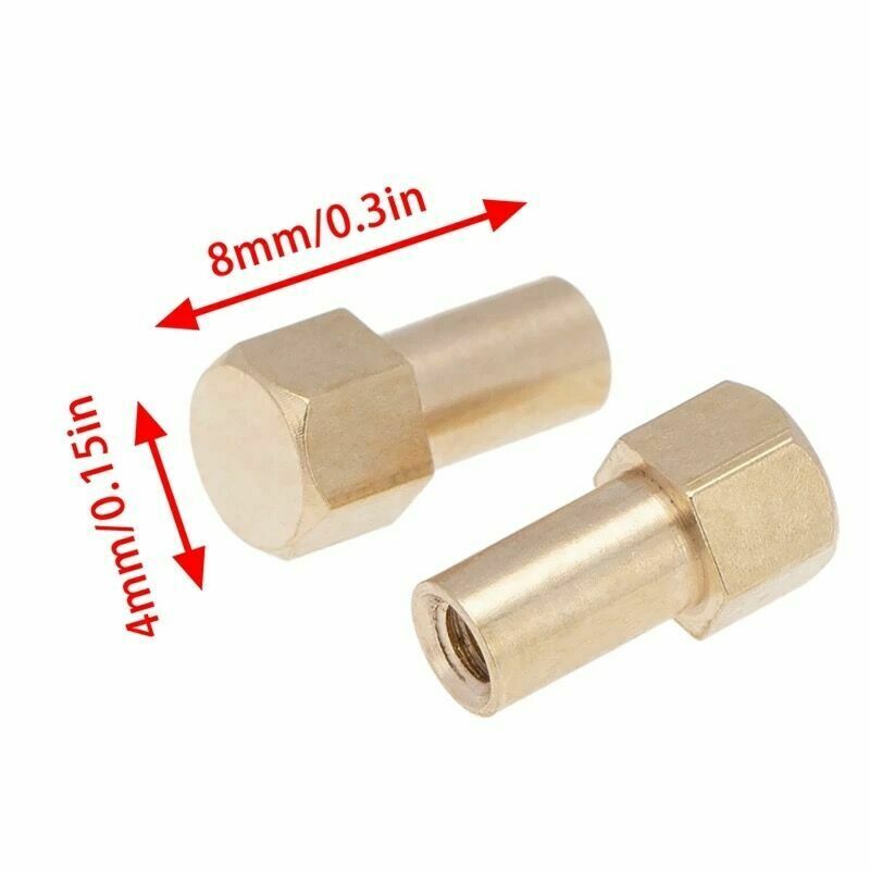 4Pcs Brass Wheel Hub Hex Adapter For SCX24 AXI00001 1/24 RC Car Upgrade