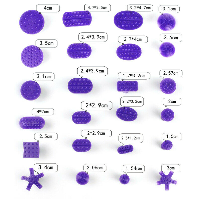 24PCS Auto Body Hail Dent Glue Puller Lifter Repair Tab Tool Kit Universal Solid