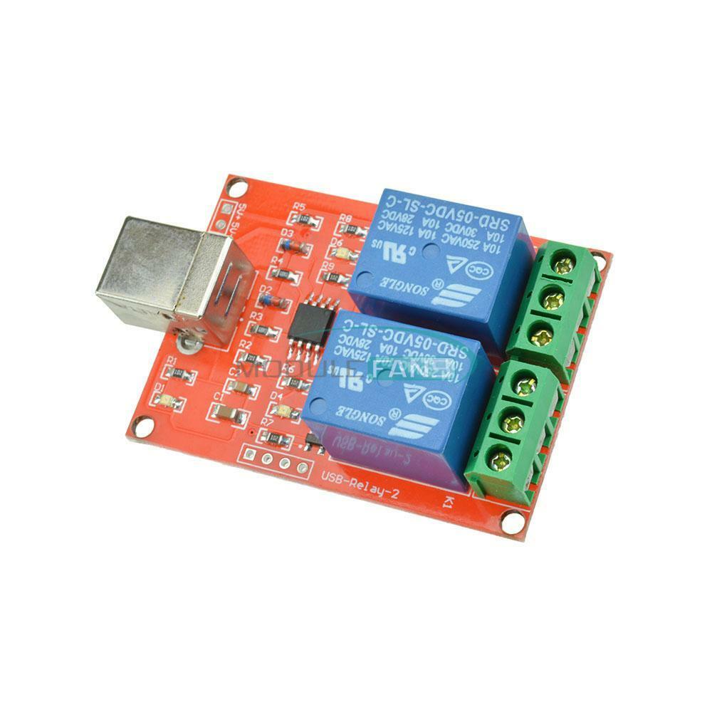 USB 5V Relay 2 -Channel Programmable Computer Control For Smart Home