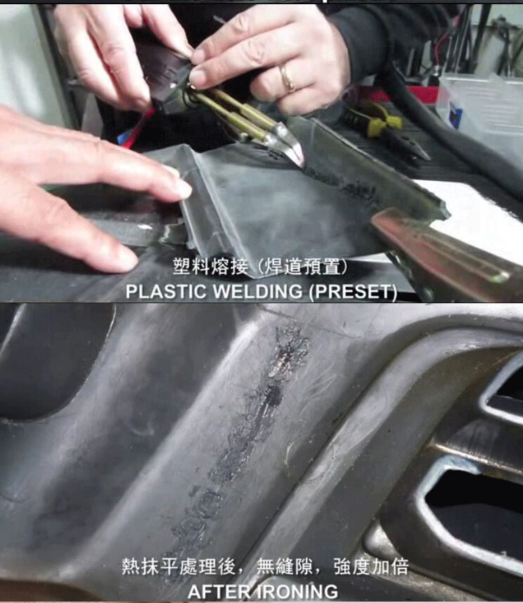 Hot Stapler Car Auto Bumper Fender Fairing Plastic Welder Gun Repair Staples Kit