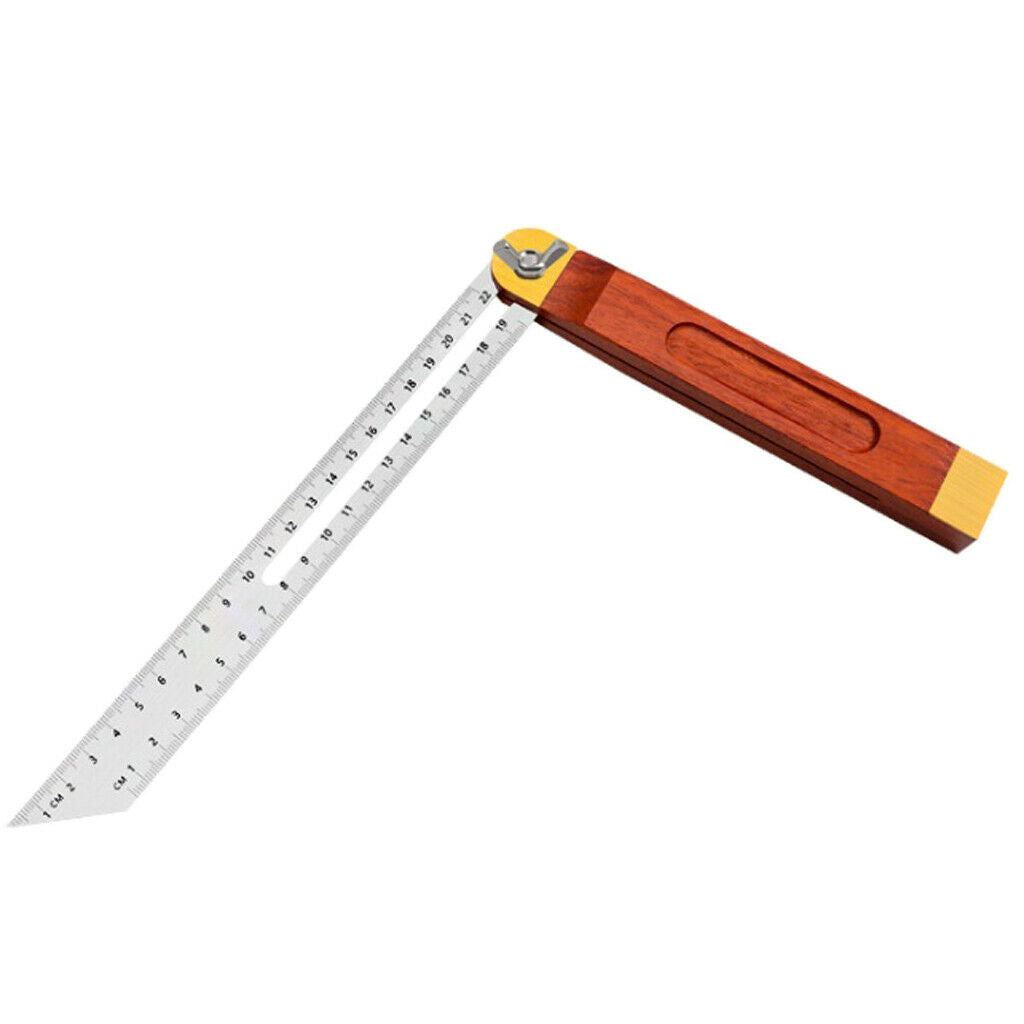 Angle Rulers Wooden Handle Level Measuring Tool Woodcraft Gauge  Scale 22cm