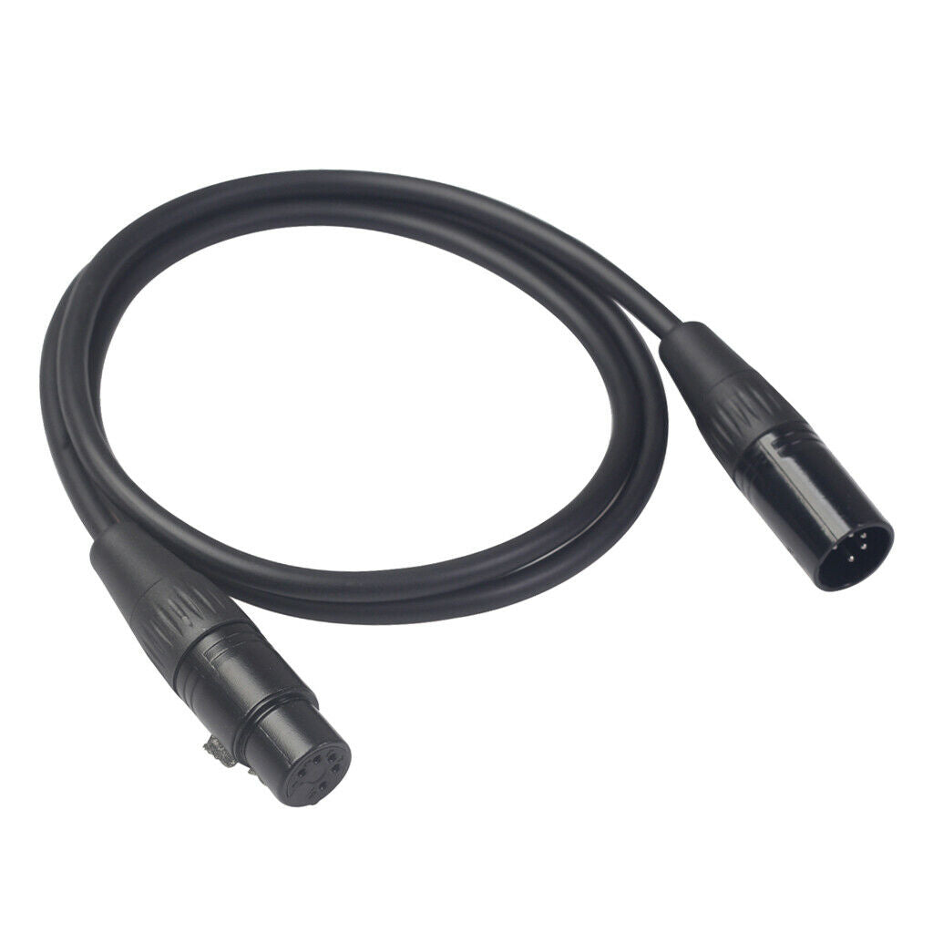5 Pins XLR Male to 5 Pins XLR Female Stereo Audio Cable Adapter 1m