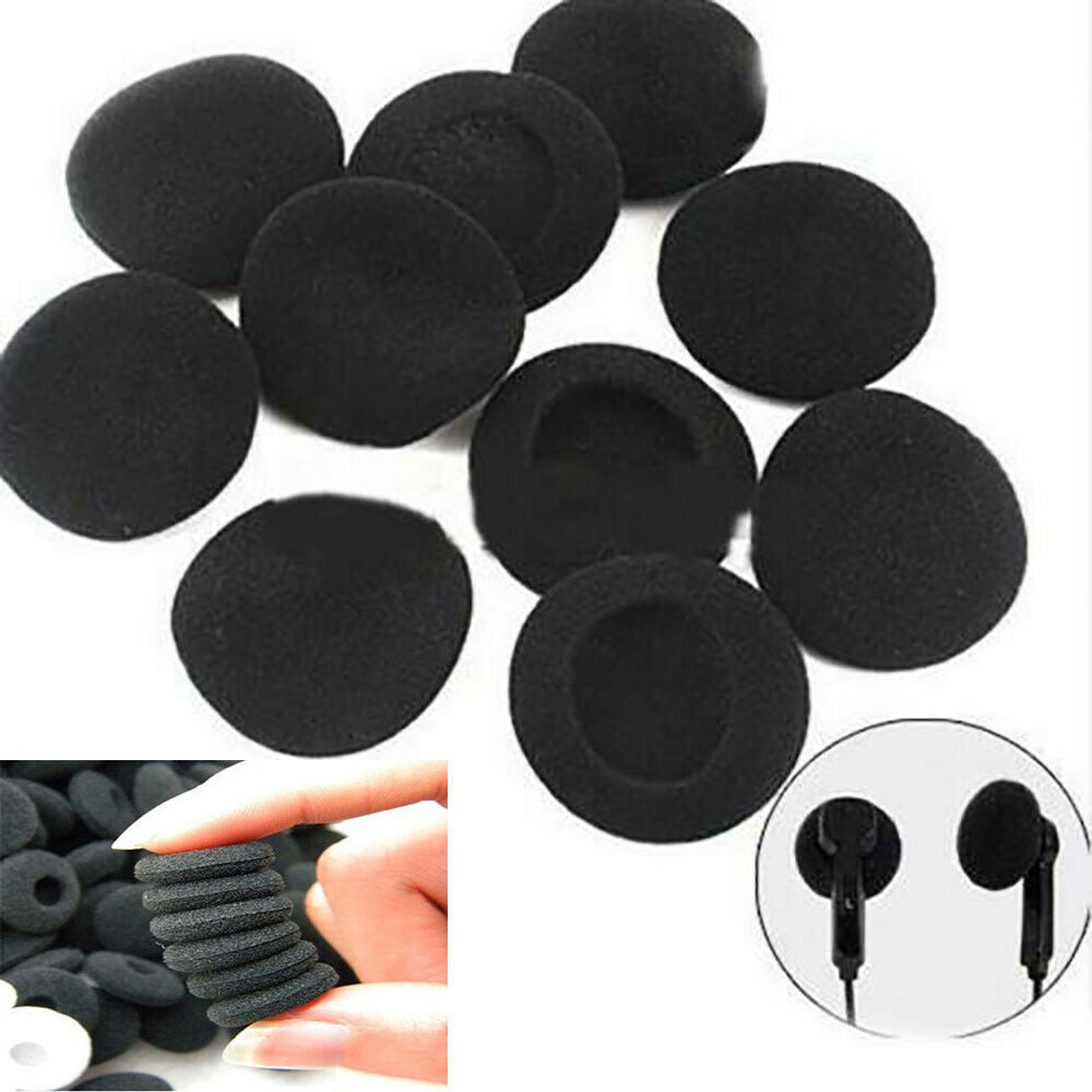 Soft Elastic Sponge Earbuds Covers Earphones Ear Pad Dustproof 55mm Black