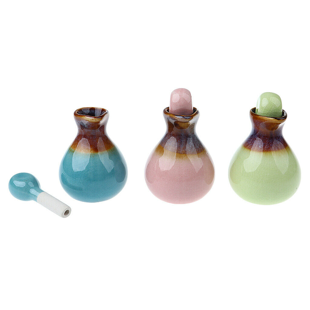 3pieces ceramic dropper bottle with funnel