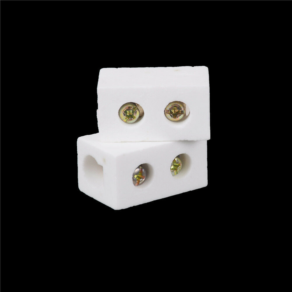 2Pcs High Temperature Ceramic Connector Block 30A 1 Way WF