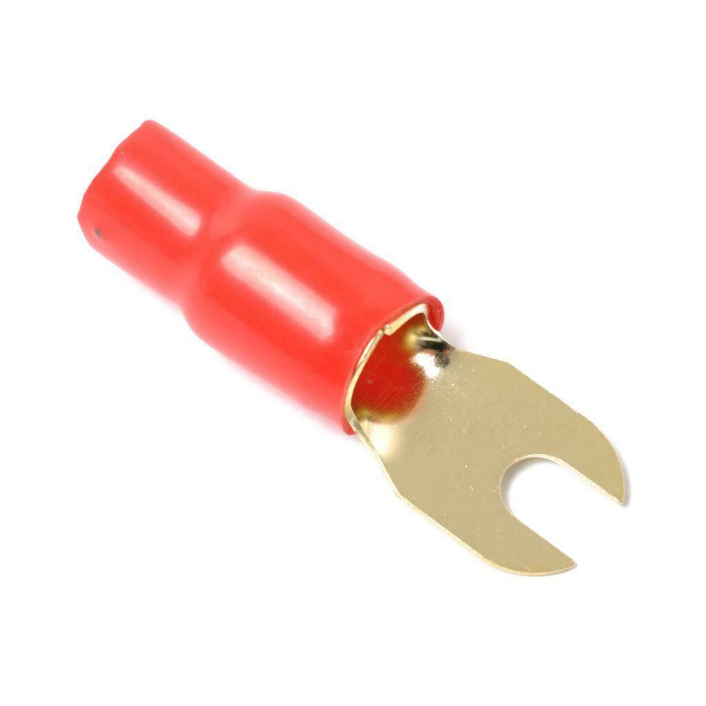 3 Pairs 1/0 AWG Auto Audio Power Ground Wire Fork Clamp Connector Brass