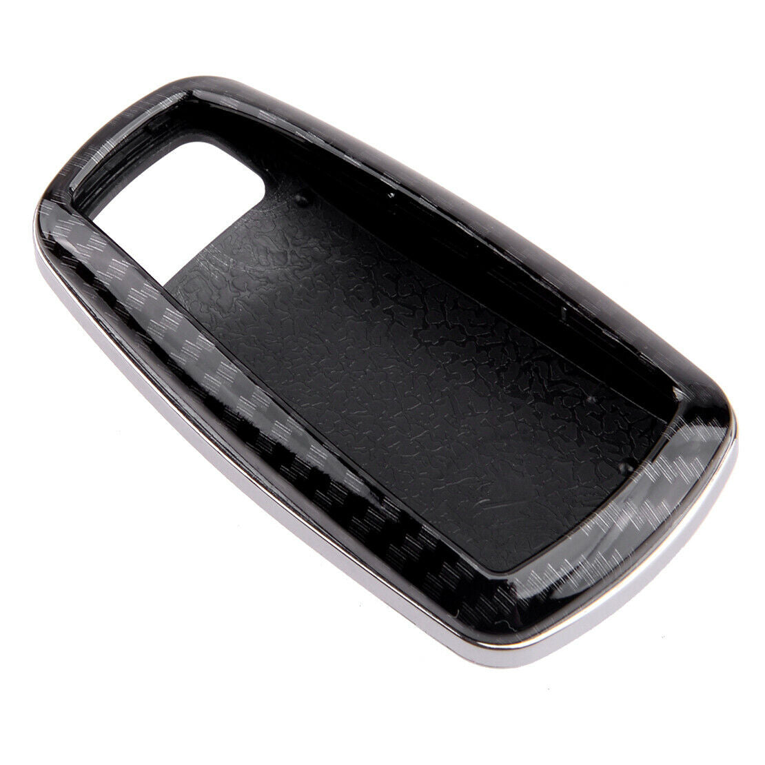 1x Carbon Fiber Style Remote Key Case Shell Fob Fit For Audi A5 Q5 Q7 S5 17-20