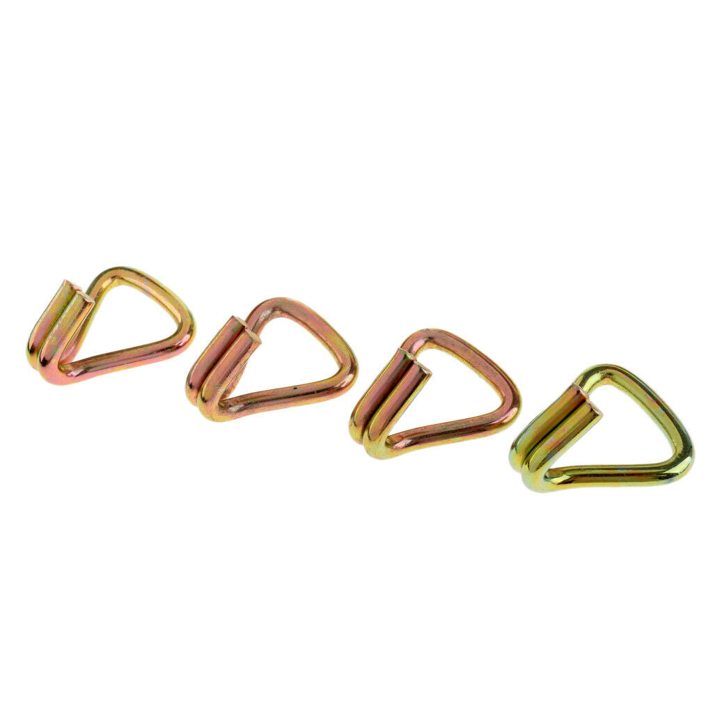 Pack of 4 ratchet 1 "tie webbing double J hook trailer towing eyes