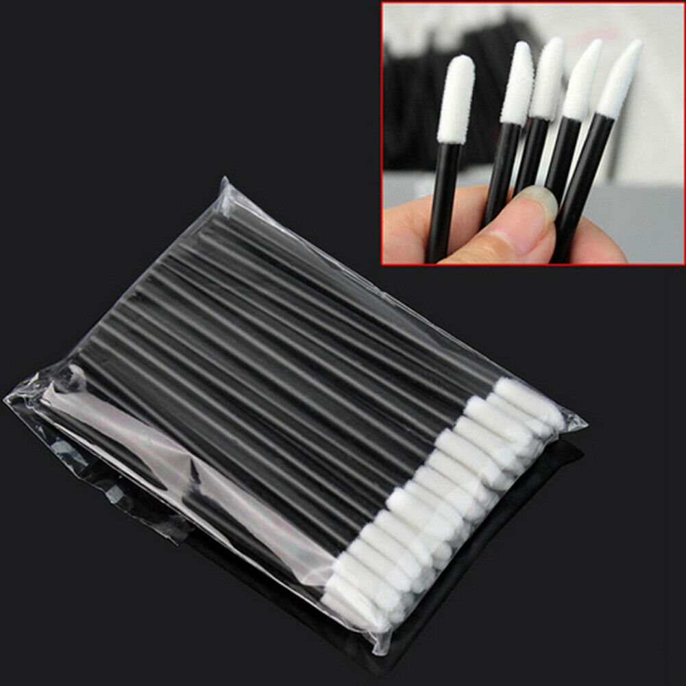 50Pcs Lip Gloss Brush Disposable Wands Lipstick Eyelash Extension Removal Utilit