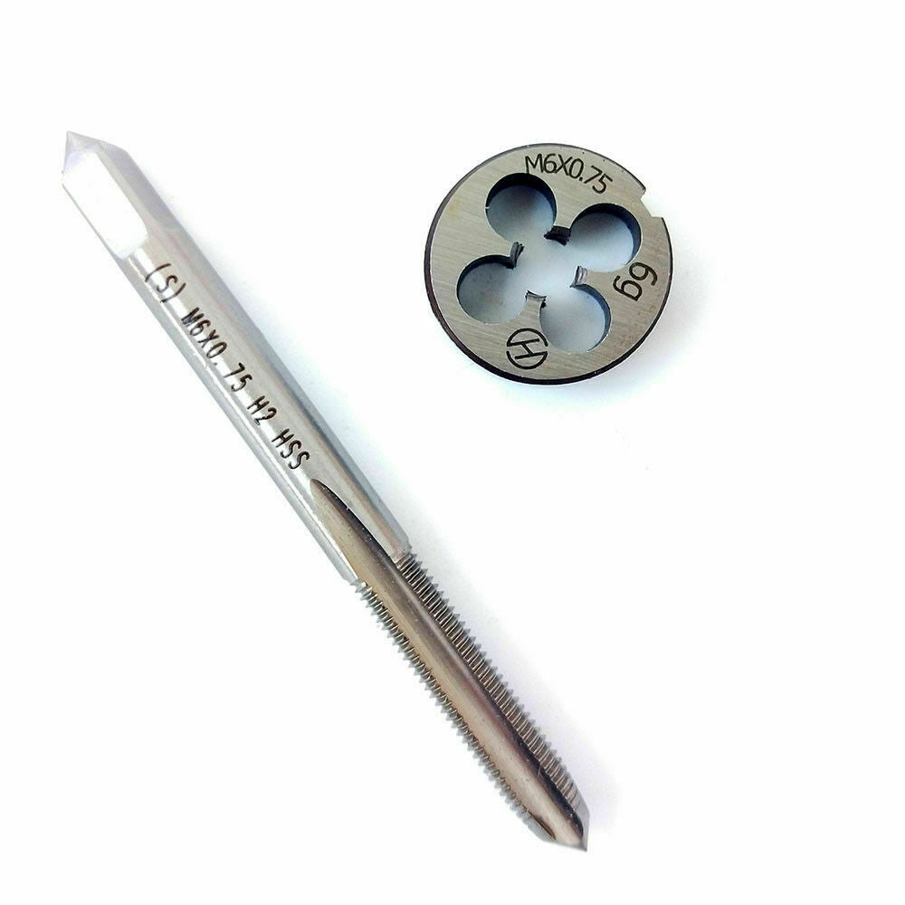 Tap M6 × 0.75 + die M6 × 0.75 brand HSS Metric Straight Flute Thread Screw