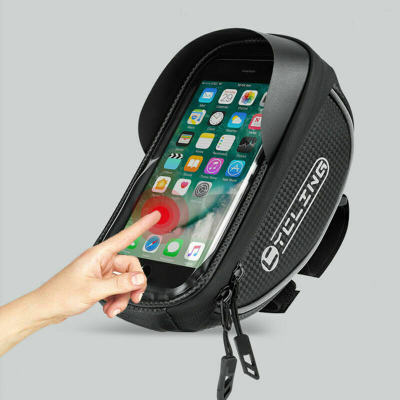 Waterproof Bicycle Phone Frame Bag Cycling Double Pouch Bike Accessories