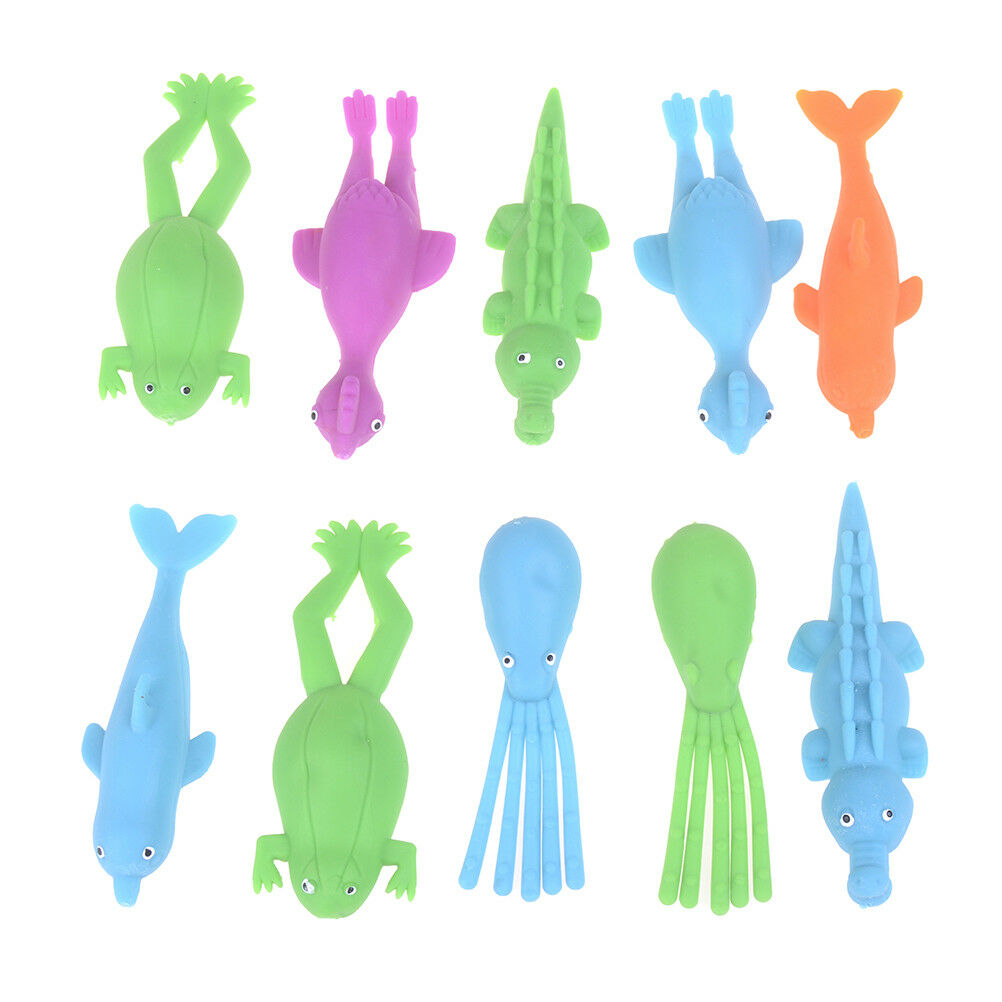 1Pc cute stretchy finger slingshot sticky flying marine animal kids to.l8
