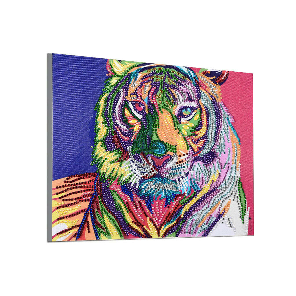 5D DIY Tiger Special-Shaped Diamond Painting Cross Stitch Diamond Mosaic Craft