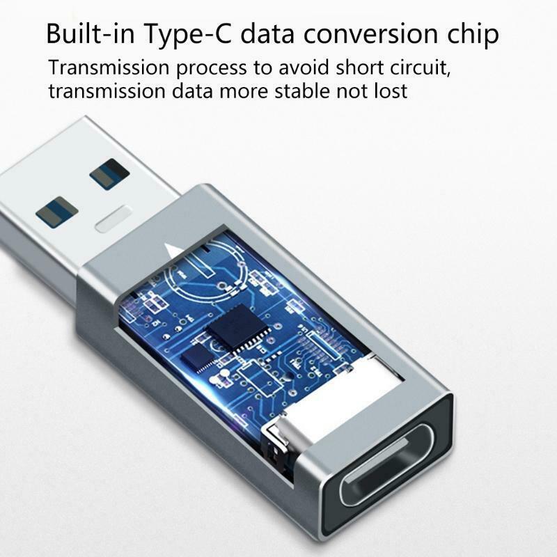 Aluminum Alloy Shell USB to Type-C Gen2 USB3.1 Adapter Converter Built-in Chip