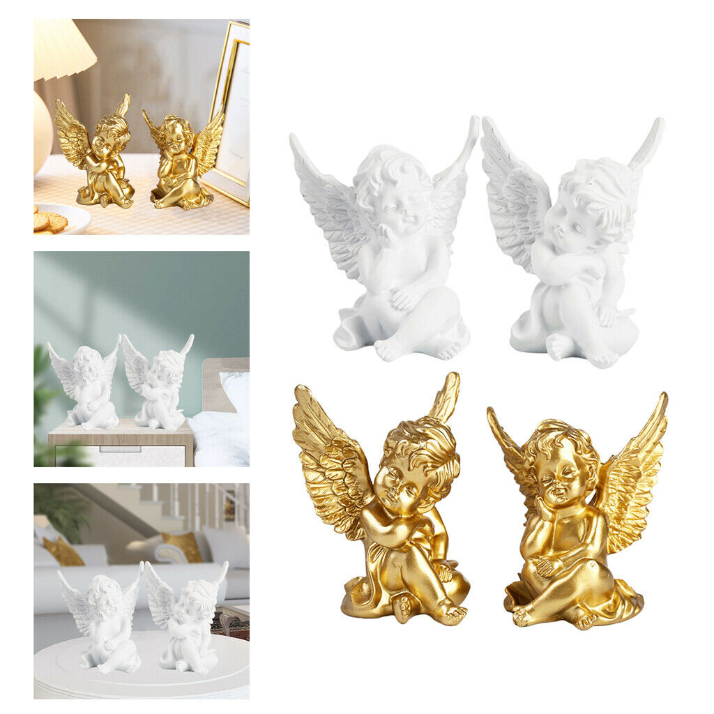 4x Cupid Angel Statue Cherubs Sculpture Tabletop Decor Hotel Gifts for Kid