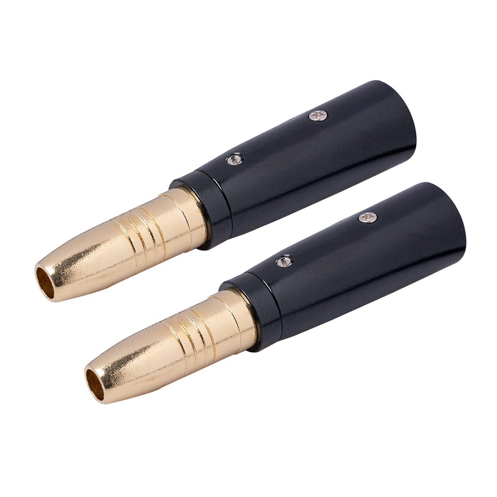2x Zinc Alloy to 1/4 6.35mm Female Plug Stereo Audio Microphone Connector