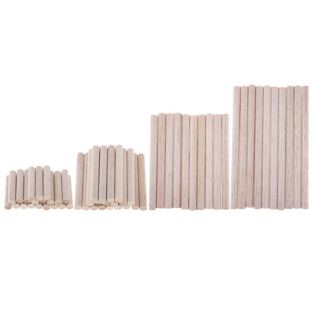 Round Balsa Wood Stick Unfinished Woodcraft Stick Dowel Rod 10 Pieces 110mm