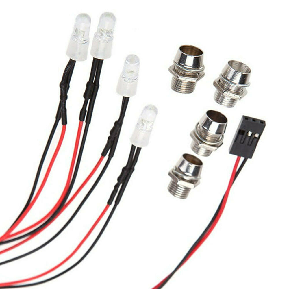 8 Pcs. Led Lights LED Lamp Set (4 Ã— Blue, 4 Ã— Red) for  Hs RC Car