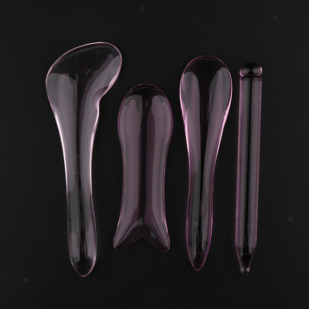 4X Beauty Salon Face Eye Whole Body Scraping Board Crystal Jade GuaSha Tools
