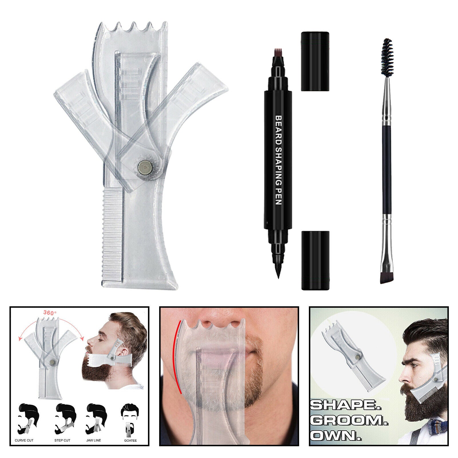 Beard Filler Pen - Waterproof & Sweat Proof, Long Lasting Solution & Natural