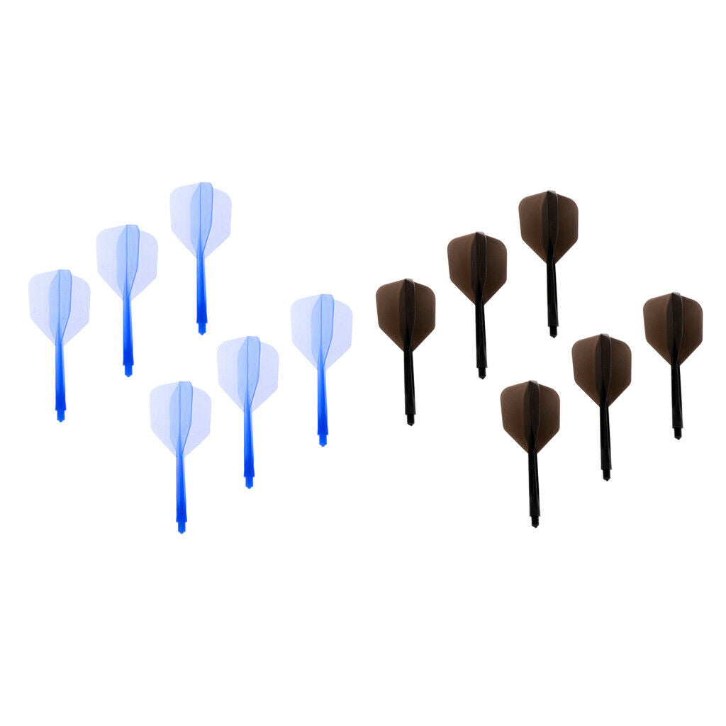 12 Pieces Transparent 2BA Thread Dart Shafts and Dart Flights Connection, Blue