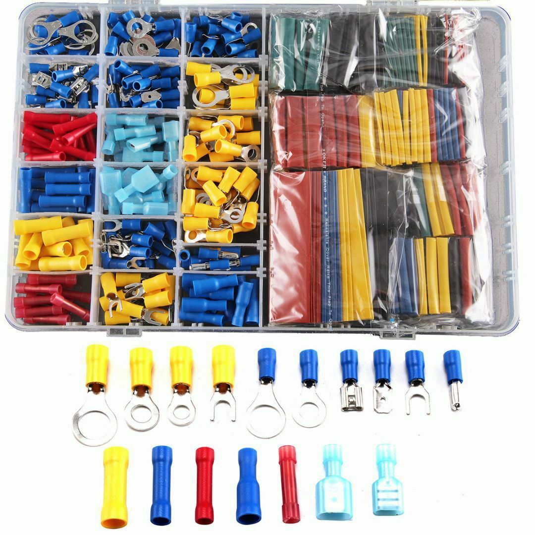 558Pcs Heat-Shrinkable Tubing Automotive Wire Electrical Bushing Kit Set