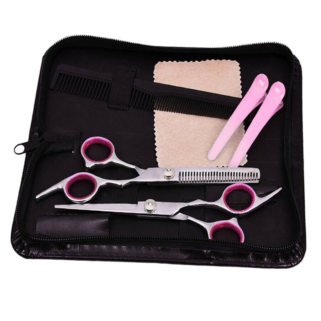 2x 6.7" Hairdressing Scissors Thinning Shears Set Salon Hair Scissors Kit