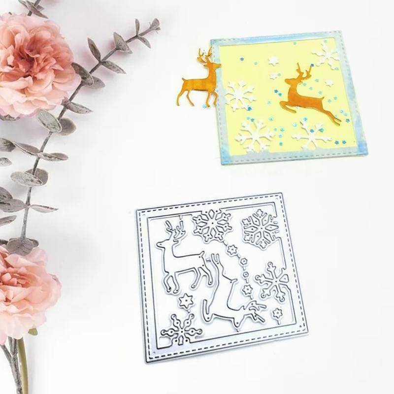 Snowflake Elk Box Carbon Steel Cutting Dies DIY Scrapbooking Photo Album Making
