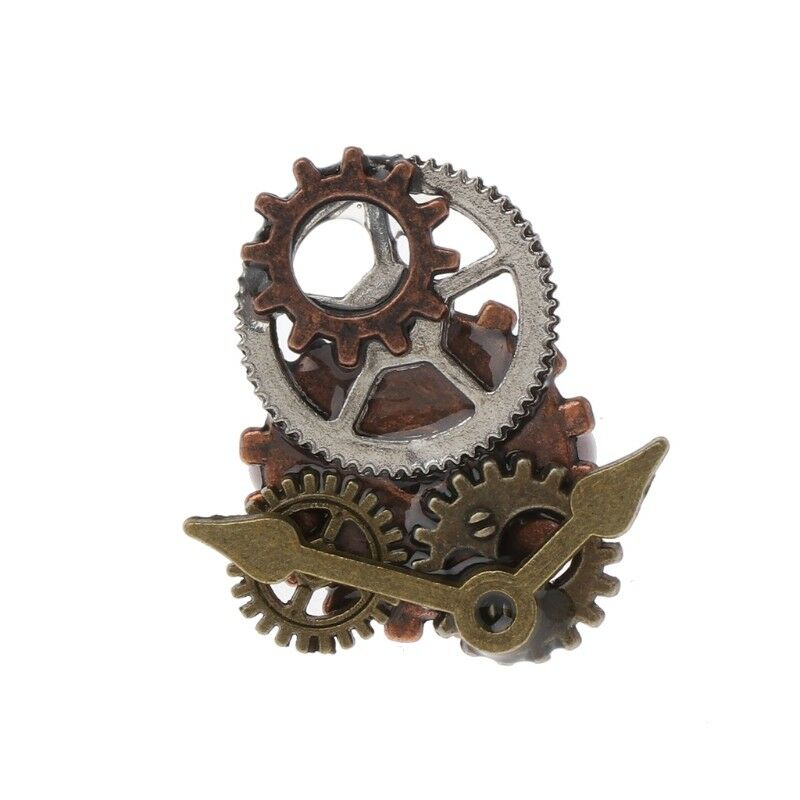 Handmade Punk Style Alloy Metal Steampunk Standard Gear Open Ring Unisex Jewelry